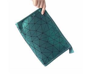 Cosmetic Purse for Women Travel Toiletry Bag PU Handbag Makeup Organizer-Green