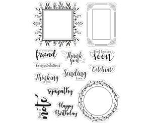 Crafters Companion Clear Stamps - Frame Sentiments