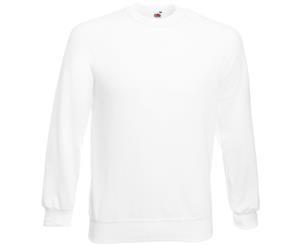 Fruit Of The Loom Mens Raglan Sleeve Belcoro Sweatshirt (White) - BC368