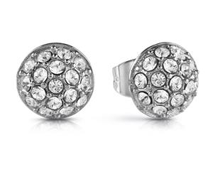 GUESS Small Pave Sphere Stud Earrings - Silver