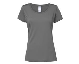 Gildan Womens/Ladies Performance Core Short Sleeve T-Shirt (Charcoal) - PC2852