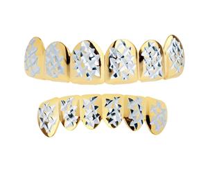 Gold Grillz - One size fits all - Diamond Cut II - SET - Gold