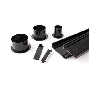 Grates 2 Go 1250mm Black Tile Insert Shower Grate Modular Kit