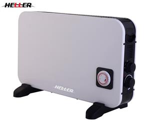 Heller 2000W Electric Convection Panel Heater w/ Timer - Black/White