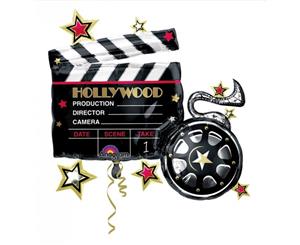 Hollywood Clapboard & Reel Shape Foil Balloon