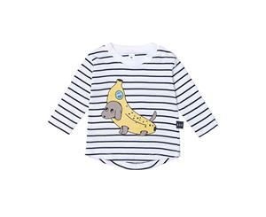 Huxbaby Banana Dog Stripe Top