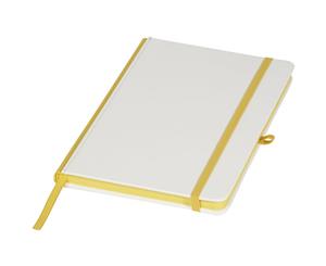 Journal Books Notebook With Coloured Spine (White/Yellow) - PF2196