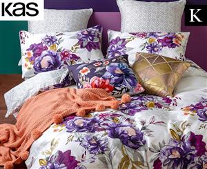 KAS Ava King Bed Quilt Cover Set - Purple