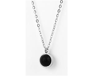 Lava Aromatherapy Essential Oil Diffuser Necklace - Silver Tone - 12mm Lava Stone included - Valentine's Day Gift