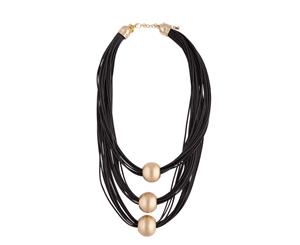 Lovisa Gold Bead Wax Strand Triple Necklace