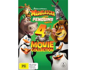 Madagascar and Penguins of Madagascar 4 Movie Collection Box Set DVD Region 4