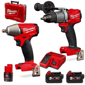 Milwaukee 18V 2 Piece 2 x 5.0Ah / 1 x 2.0Ah Combo Kit M18FPP2C2502C