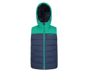 Mountain Warehouse Rocko Kids Textured Padded Gilet Water-resistant - Green