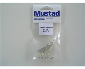 Mustad Pre-Rigged Gang Hooks 2/0 3 Hooks 3 Sets Kirby