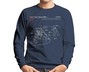 NASA Apollo Control Systems Blueprint Men's Sweatshirt - Navy Blue