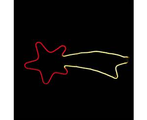 Neon Flex Sign Shooting Star Silhouette - Outdoor - Red and Warm White