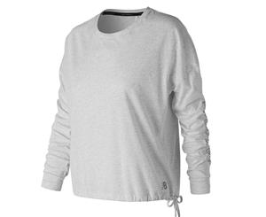 New Balance Women's Heather Tech Long Sleeve Top - Salt Heather