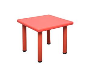 New Square Kids Playing Study Activity Table Red 60x60cm