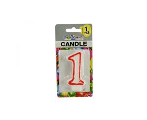 Number &quot1" Birthday Candle. 7.5cm High. Excellent for Parties.