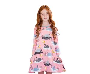 Oobi Girls' Kenzie Dress Blush Swan