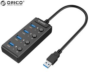 Orico 4-Port USB 3.0 Hub w/ Power Switches & LEDs