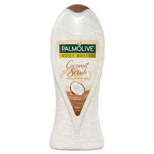 Palmolive Body Butter Coconut Scrub Jojoba Exfoliating Body Wash 400mL