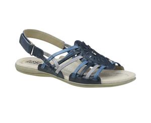 Planet Shoes Womens Comfort Casual Sandal Zenga2 in Navy Leather Upper