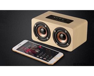 Portable Wooden Bluetooth Speaker-Yellow Wood Grain