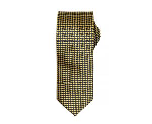 Premier Mens Puppy Tooth Formal Work Tie (Gold) - RW5239