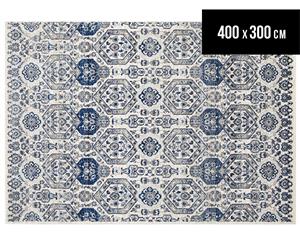 Rug Culture 400x300cm Mirage 350 Power Loomed Rug - Navy/Grey