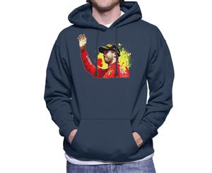 Sebastian Vettel Podium Celebration Canadian GP Men's Hooded Sweatshirt - Navy Blue