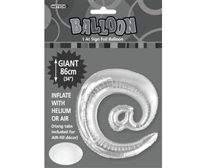 Silver @ Alphabet Foil Balloon 86cm