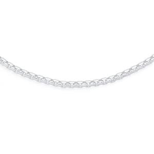 Silver 50cm Smooth Octagonal Box Chain