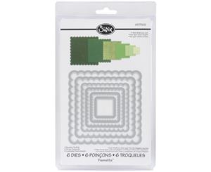 Sizzix Framelits Dies 6/Pkg-Scallop Squares