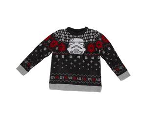 Star Wars Childrens/Kids Unisex Official Stormtrooper Christmas Jumper (Grey) - PG124