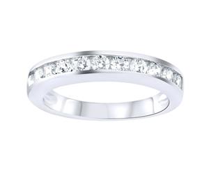 Sterling 925 Silver Pave Ring - CZ BAND