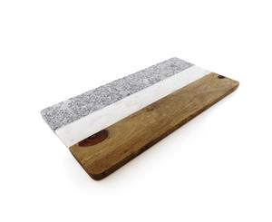 ThirstyStone 40cm Rectangle Cheese Food Serve Board Platter Marble Wood Granite