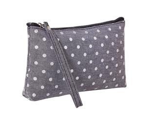 Travel Wallet Cosmetic Bag with Zipper - Grey