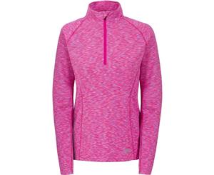 Trespass Womens/Ladies Olina Half Zip Long Sleeved Wicking Active Top - Pink Glow Marl