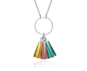 Trio Banjera Necklace-White Gold/Multicolour