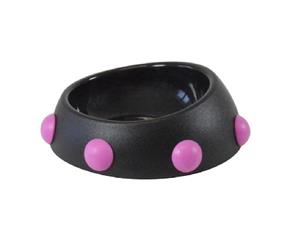 United Pets Boss Cat Bowl Black Pink