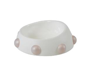 United Pets Boss Cat Bowl White Pink