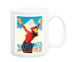 Vallee d'Aoste Arnaldo Musat 1950 Italian Poster Mug - 11 Fluid Oz