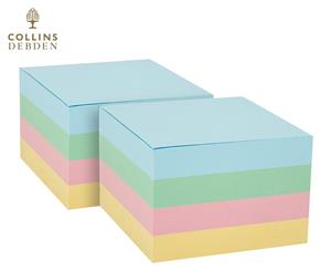 2 x Collins Debden Colour Block Memo Pad - Pastel