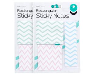 2 x Jemark 30-Page Rectangular Sticky Note 3-Pack - Multi