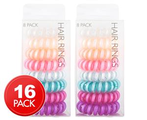 2 x Small Hair Rings 8-Pack - Assorted