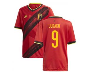 2020-2021 Belgium Home Adidas Football Shirt (Kids) (LUKAKU 9)