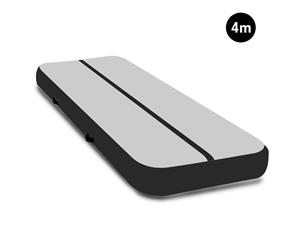 4m x 2m Airtrack Tumbling Mat Gymnastics Exercise Air Track Grey Black