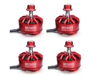 4x Racerstar BR2406S Fire Edition 2600KV 2-4S Brushless Motors