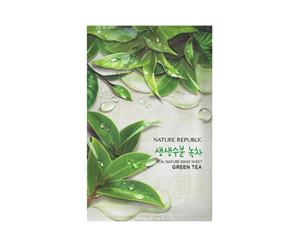 5 x Nature Republic Real Nature Mask Sheet #Green Tea 23ml Face Mask